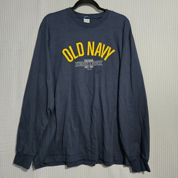 Old Navy Mens Graphic Print Regular Fit Long Sleeve Shirt Size XXL Casual Gym - Picture 1 of 5